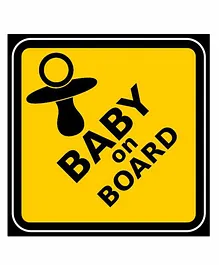 Funcart Baby On Board Photo Booth Board - Yellow Black