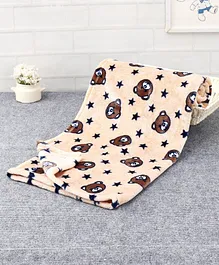 Babyhug Single Ply Mink Blanket Bear & Star Print (Color May Vary)
