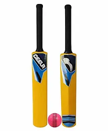 Ceela Cricket Bat and Wind Ball Set - Yellow