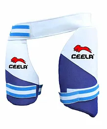 Ceela Cricket Thigh Pad Combo - White Blue