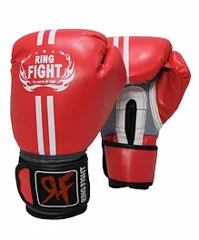 Ring Fight Boxing Gloves Set - Red