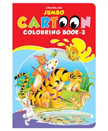 Dreamland Jumbo Cartoon Colouring Book 3 for Kids , A3 Big Size Copy Colour Book with 24 Pages ,Drawing, Colouring for Preschool Earlylearners (Jumbo Cartoon Colouring Books)