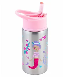 Stephen Joseph Stainless Steel Water Bottle Mermaid Print Pink- 532 ml