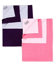 Babyhug Smart Dry Bed Protector Sheet Pack of 2 Large - Violet Pink