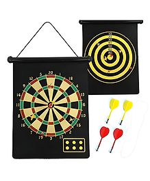 YAMAMA Magnetic Toys For Kids Dual Sided Magnetic Dart Board Game With 4 Free Magnetic Darts Magnetic Game For Kids Adults - Multicolor