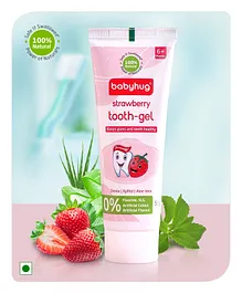Babyhug Strawberry Flavoured Tooth Gel for Ages 6-24 Months |100% Natural Ingredients,Fluoride Free, No SLS/SLES- 50 g