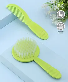 Zoe Hair Brush & Comb Grooming Set - Green