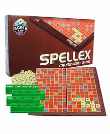 Planet of Toys Indoor Spellex Crossword Board Game - Multicolor