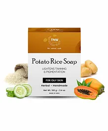 TNW -THE NATURAL WASH Handmade Potato Rice Soap For Tanning & Pigmentation For Oily Skin (Paraben/Sulphate/ Dye/ Silicon Free)