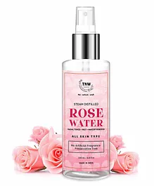  TNW -THE NATURAL WASH Steam Distilled Rose Water/ Toner/ Makeup Remover (Free from Artificial Fragrance & Alcohol) - 200 ml