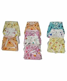 Chirsh Hosiery Cotton Cloth Nappies Pack of 10 - Multicolor