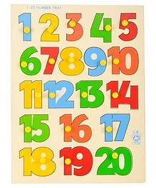 Skillofun Wooden Numerical Shape Tray Numbers 1 - 20