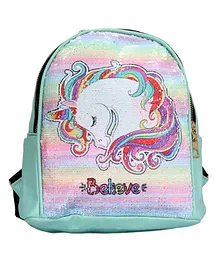 EZ Life Rainbow Sequin Unicorn Believe Design Aqua Green - 6 Inches