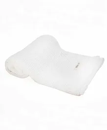 Mi Arcus Premium Organic Cotton Pixie Leno Blanket - White