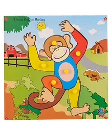 Skillofun - Theme Wooden Puzzle Standard Monkey