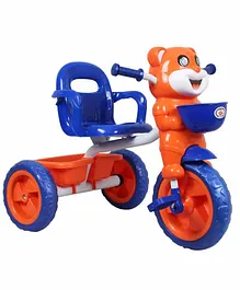HLX-NMC Happy Tiger Tricycle with Lights and Music - Orange Blue