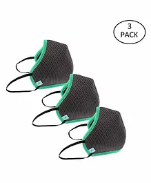 Fastrack Super Shield 4 Layer Reusable Mask Grey - Pack of 3