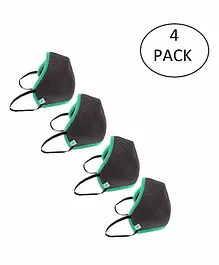 Fastrack Super Shield 4 Layer Reusable Mask Grey - Pack of 4