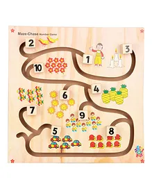 Skillofun Wooden Maze Chase Number Game