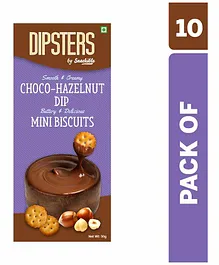Snackible Dipsters Mini Biscuits with Chocolate Dip Pack of 10 - 50 gm Each
