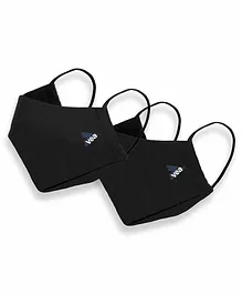 Vea Adults  Soft Cotton 5 Layered Filtration Face Mask (Pack of 2) - Black