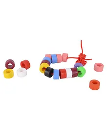 Skillofun - Plastic Wooden Beads Cylindrical 