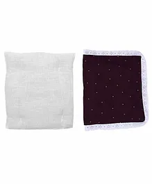 Grandma's Premium Finger Millet Cotton Pillow with Cover Polka Dot Print - Dark Purple