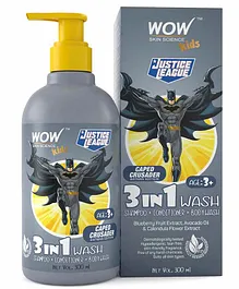 WOW Skin Science Batman Edition 3 in 1 Shampoo Conditioner Body Wash - 300 ml