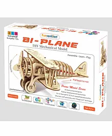 Funvention DIY Bi-Plane Mechanical Model - Cream