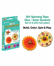 Funvention Spinning Top Solar System & Sun Set of 2 - Multicolor