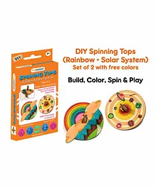 Funvention DIY Solar System & Rainbow Spinning Top with Free Color Pens - Multicolor