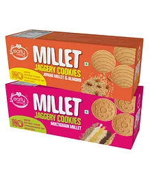 Early Food  Jowar & Multigrain Millet Jaggery Cookies Assorted Pack of 2 - 150 gm each