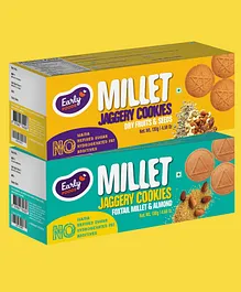Early Food Assorted Pack of 2 Foxtail Almond & Dry Fruit Jaggery Cookies - 150gm each