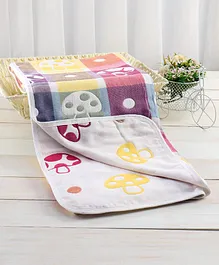 Zoe Premium Organic Cotton 6 Layer Gauze Blanket Mushroom Print - Multicolor