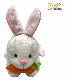Sterling Rabbit with Carrot Soft Plush Toy White - Length 31 cm