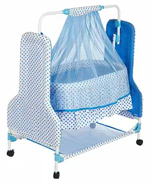 NHR Swing Cradle with Adjustable Height & Mosquito Net - Blue
