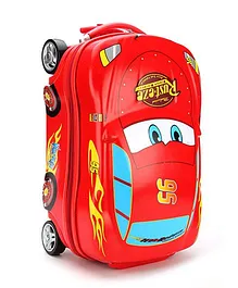 Disney Pixar Cars Hard Cover Trolley Bag - Red 