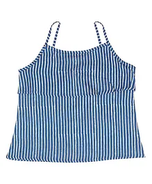 Ikeda Designs Striped Spaghetti Sleeveless Top - Blue