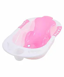 Maanit Baby Bath Tub With Detachable Bather Whale Print - White Pink