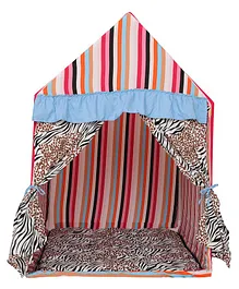 Play House Kids Small Striped Play Tent with Quilt - Multicolor