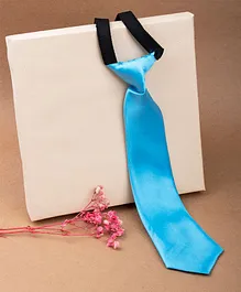 Arendelle Kids Satin Solid Color Tie - Blue  Tie