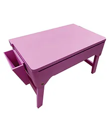 Kidoz Multi Purpose Wooden Study Table with Storage and Pinboard - Pink