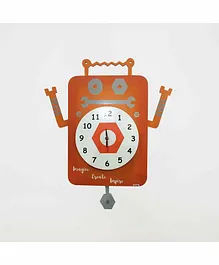 Kidoz Silent movement Robot 3-D Clock- Orange
