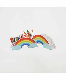 Kidoz Wooden Pen Holder & Pencil Holder Stationery Organiser Rainbow - Multicolour