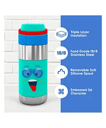 Rabitat Stainless Steel Sipper Water Bottle Blue - 400 ml