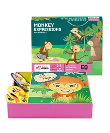 Chalk & Chuckles Monkey Expressions Preschooler Feelings Puzzle - Multicolor