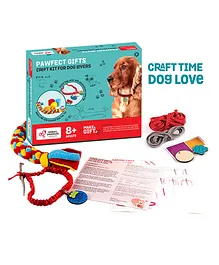 Chalk and Chuckles Dog Collar and Fleece Tug Toy Activity kit - Multicolor