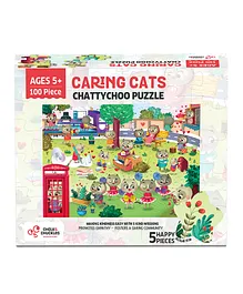 Chalk and Chuckles Chattychoo Cat Jigsaw Puzzle - 100 Pieces