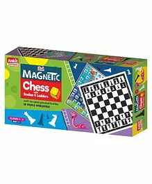 Ankit Toys 2 in 1 Magnetic Chess Snakes & Ladders Board Game Set of 2 - Multicolor