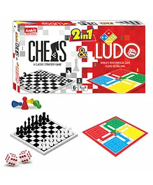 Ankit Toys 2 In 1 Chess and Ludo Board Game - Multicolor